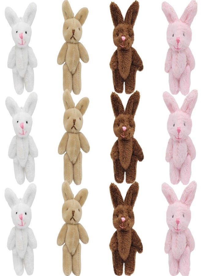 مجموعة YGbridge Mini Plush Bunny، 12 قطعة من الحيوانات المحشوة الصغيرة، دمية أرنب عيد الفصح 3.1 بوصة، أرنب ناعم لعيد الفصح، وأعياد الميلاد، وديكورات حفلات الزفاف، وحشوات سلة عيد الفصح (3.2 بوصة) - Image 1